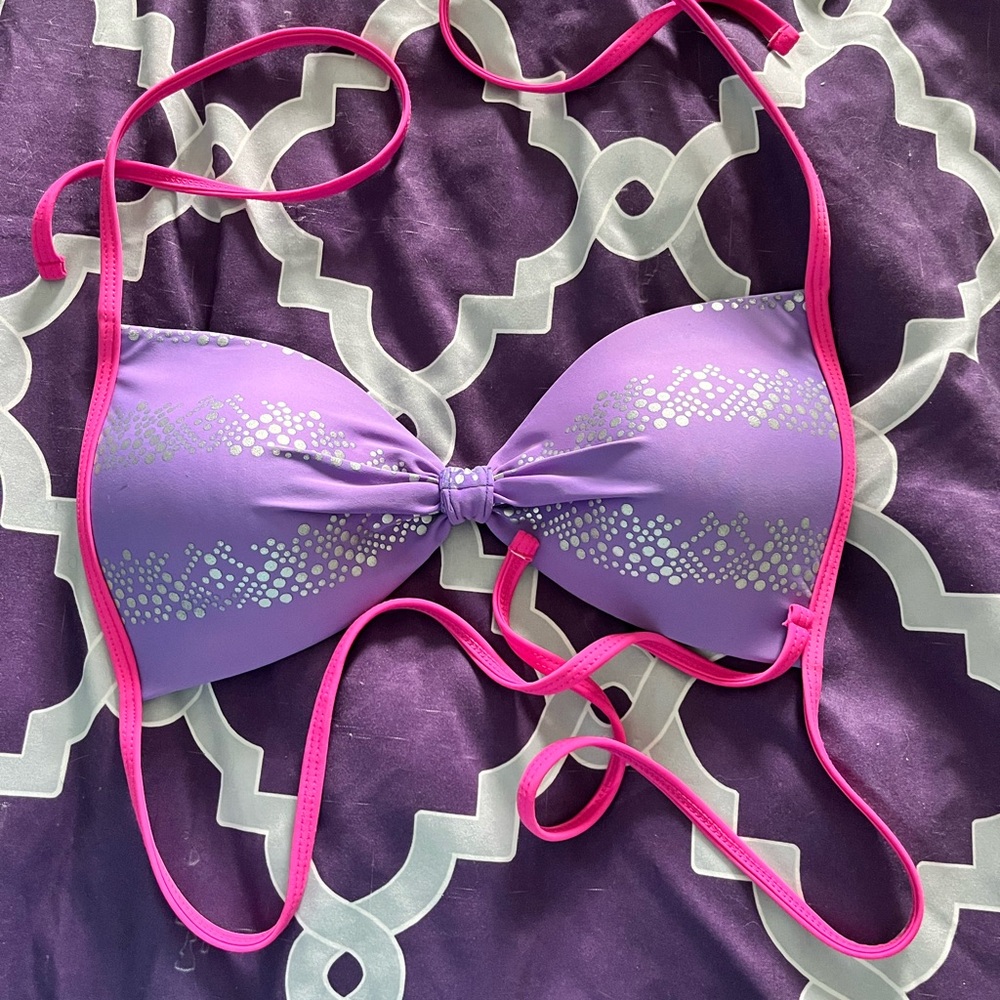 Arizona Jean Company Purple and Pink Bikini Top